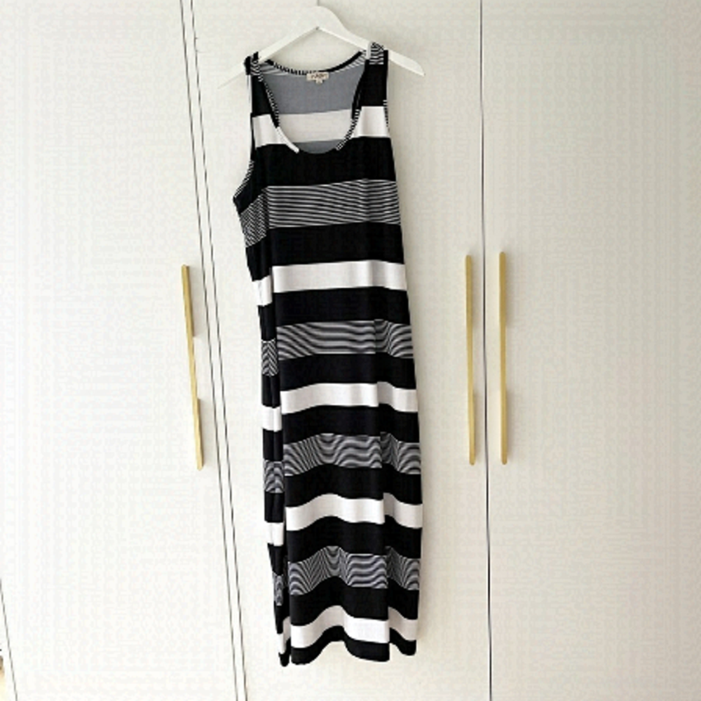 Comfy striped dress with slight racer back